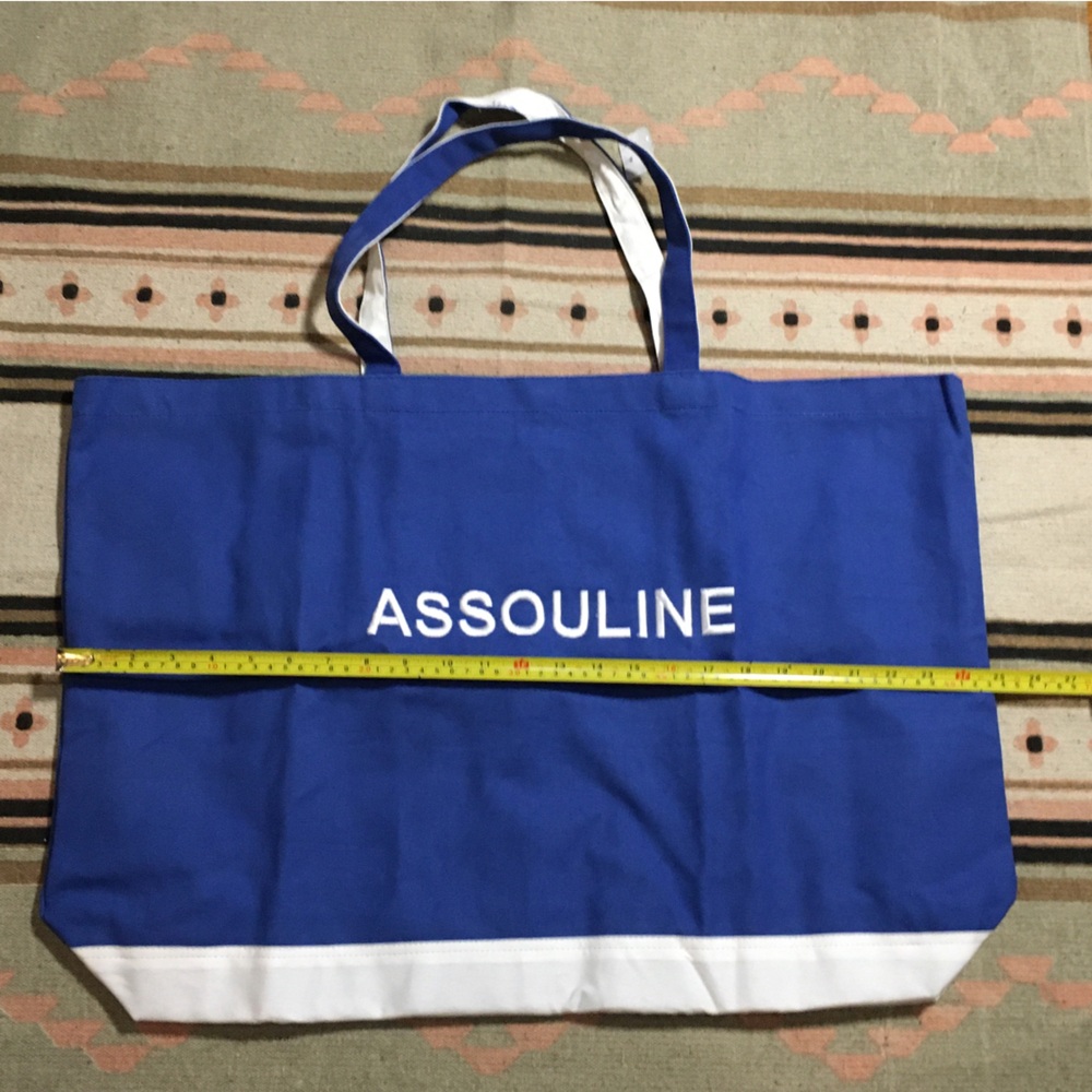 Assouline Royal blue large shoulder tote canvas never used - Picture 3 of 6
